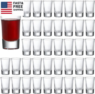 40 Pack Heavy Base Shot Glasses, 1.4Oz Whiskey Shot Glass Set Small Glass Cups f