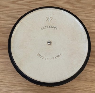 Vintage Cousances Le Creuset Golden Orange Cast Iron 22 Round