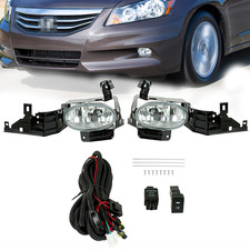 For 2011-2012 Honda Accord Sedan Clear Fog Lights Bumper Driving Lampsswitch For 2011-2012 Honda Accord Sedan Clear Fog Lights Bumper Driving Lampsswitch