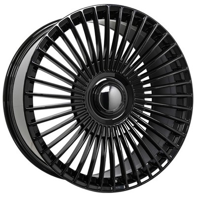 24x10 Azad Wheels SLNG1 Gloss Black Rims (4pcs) A1