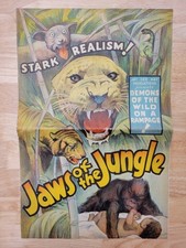 RARE 1936 Jaws of the Jungle Original Movie Pressbook - Jay Dee Kay Exploitation