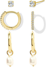 Stud Earrings for Women,Dainty Gold Earrings 14K Gold Plated Cartilage Earring S