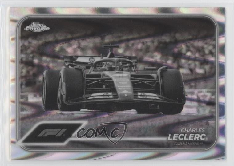 2024 Topps Chrome Formula 1 Black & White RayWave Refractor Charles Leclerc 18wr