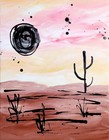 Original Abstract 11x14 Acrylic Landscape Signed Earth Tone Canvas Wall Art — photo 2