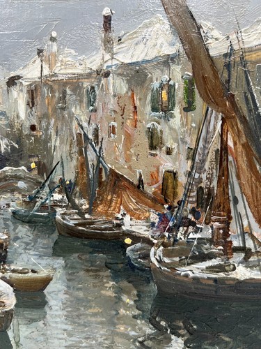 Fausto Pratella (1886-1964) - Canale innevato - Foto 4 di 7