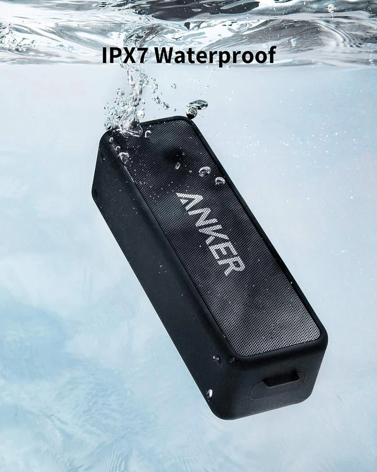 Caisse Bluetooth Portatif 12W IPX7 24H BassUp Stéréo Extérieur Anker A3105 - Photo 2/4