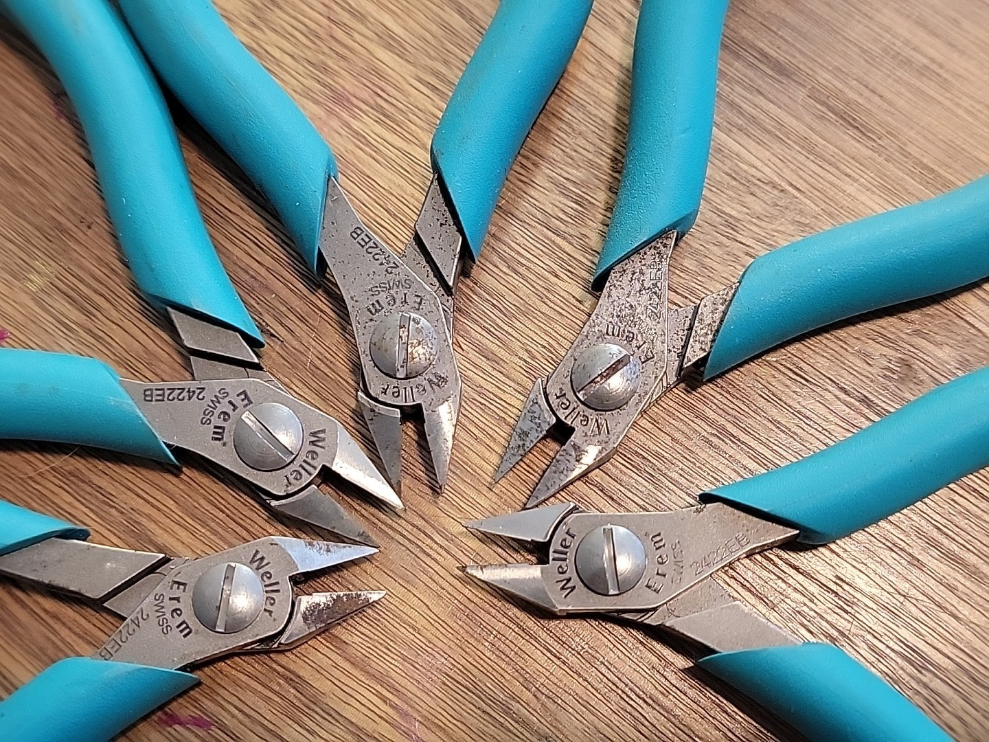 LOT of 5 Weller Erem 2422EB Swiss Side Cutter Lapidary Jewelry Tool USED