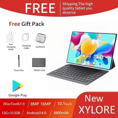 New 10.1 Inch tablet PC 256GB ROM Android 13 Wifi 5G/4G Dual SIM Bundle Keyboard