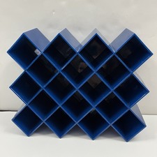 Vintage MCM COPCO Blue Honeycomb Retro Wall S...