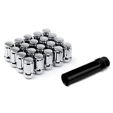  20 PC 12x1.5 Lug Nuts Chrome 6-Spline Compatible with Toyota M12x1.5, Chrome