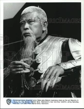 1986 Press Photo Makoto Iwamatsu in "Kung Fu: The Movie," on CBS. - hcq37930