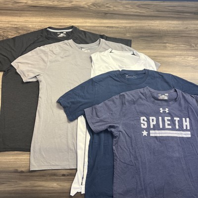 Lot of 5 Shirts Mens Large Grey, Blue, Nike, Under Armour Nike Pro Spieth