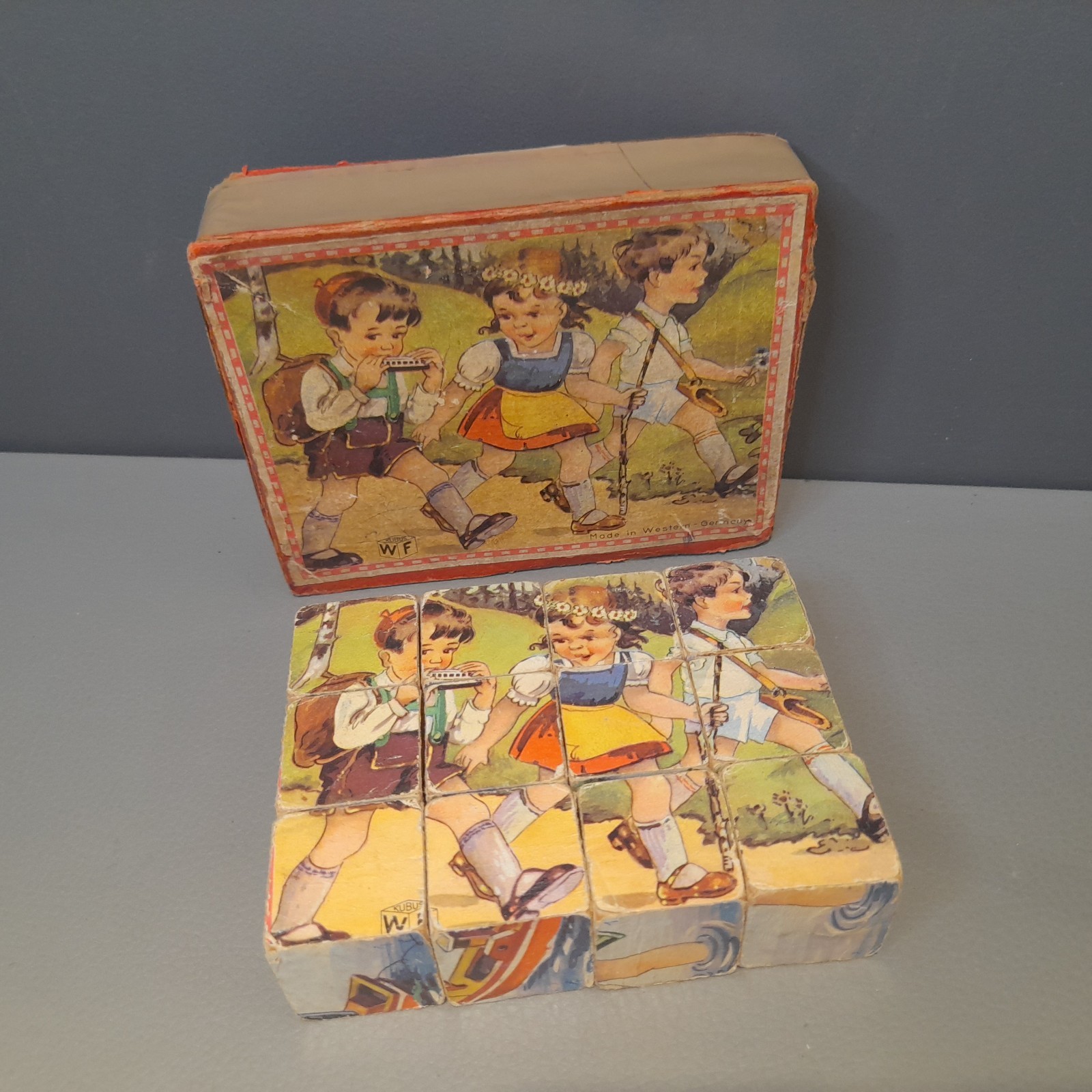 Blocco giocattolo in legno vintage per bambini foto 2