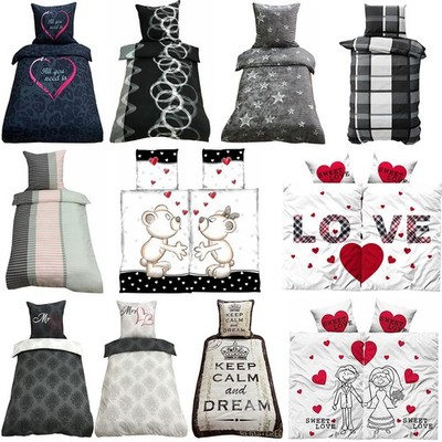 Bettwäsche Mikrofaser Garnitur Set Bettbezug Bettwaren 135x200 155x200 155x220