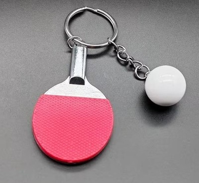 Premium-Schlüsselanhänger Mini rot Tischtennis Tischtennis Tischtennisform Geschenk UK