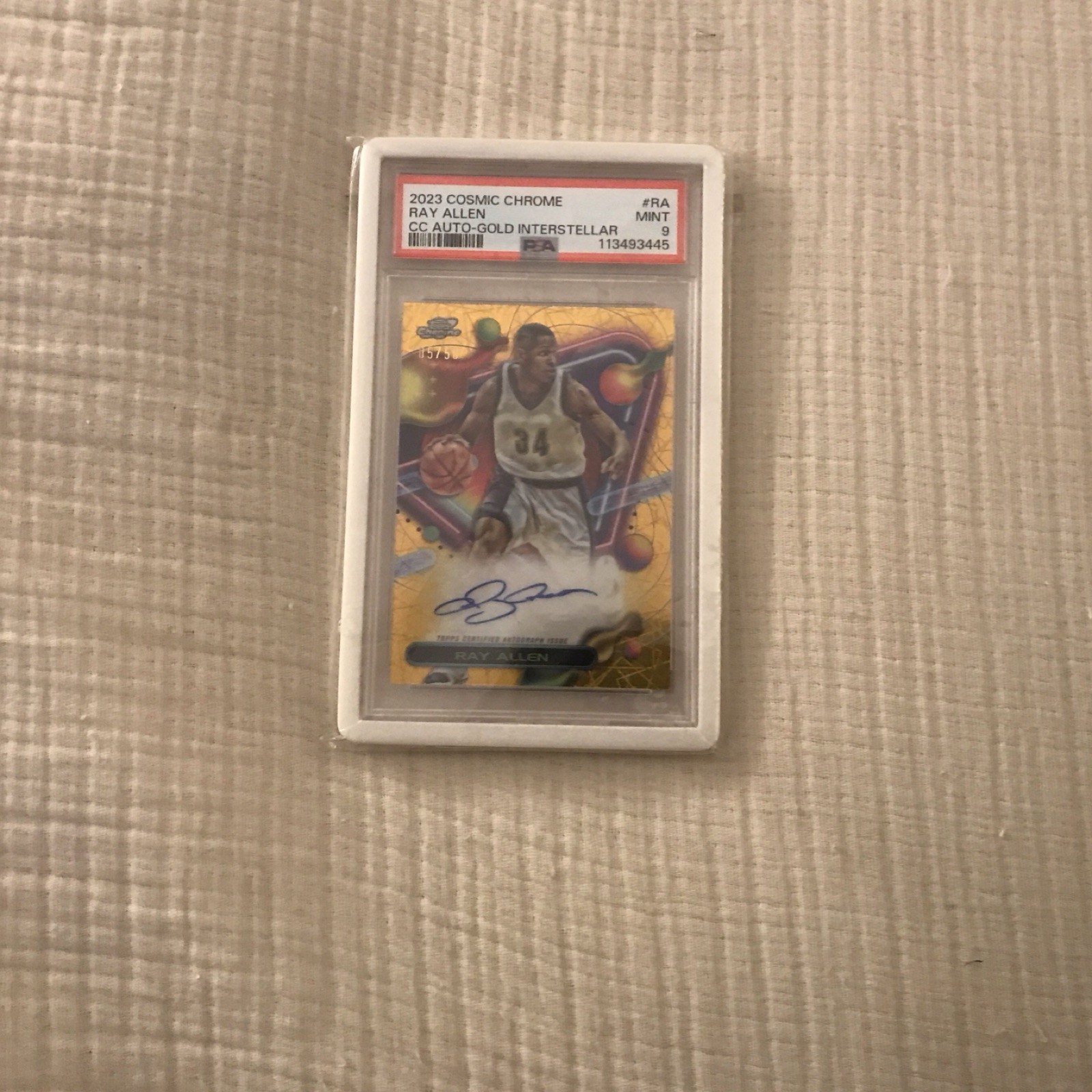 - Autographs Ray Allen #CCAV-RA Gold Interstellar Refractor /50 (AU)