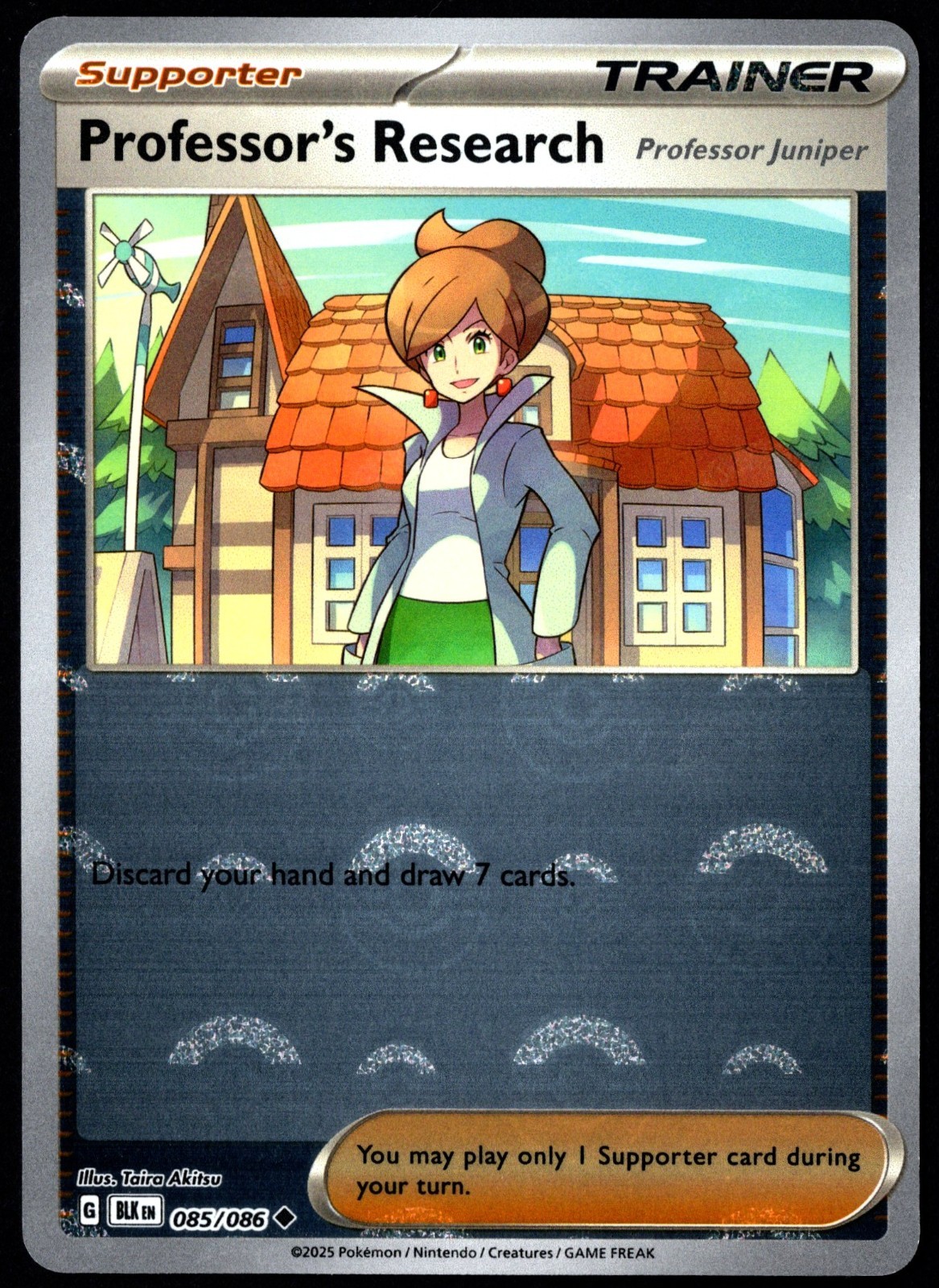 Pokemon TCG Professor's Research 085/086 Black Bolt Poke Ball Reverse Holo - NM