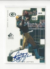 1999 SP Signature James Lofton AUTOGRAPH Packers