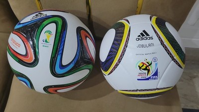 Adidas Brazuca 2014 + Jabulani 2010 Official Match Soccer Balls