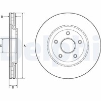 2X Delphi Bremsscheibe BG4759C FüR Chrysler Fiat