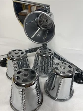 Saladmaster V Machine Manual Food Processor Grater Shredder 5 Cones Finger Guard