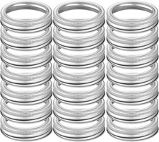60Pcs Wide Mouth Mason Jar Canning Rings, Replacement Rings or Tops Durable &...