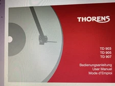 Thorens Td903   Td 905 Td 907 User Manual Digital