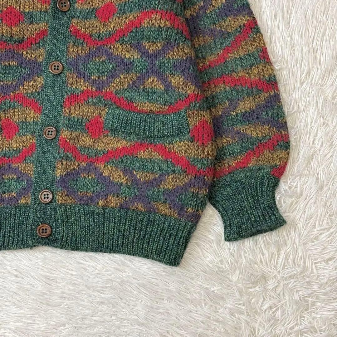 Missoni Sports Knit Cardigan Allover Pattern Multicolor Geometric Pattern Loose image 7