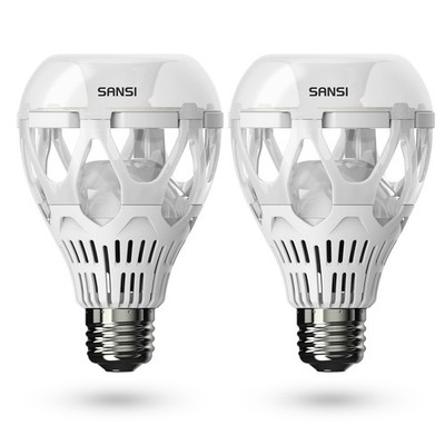 SANSI LED Light Bulbs 5000K Daylight 3000LM 22W 200W Equiv. Energy Saving 2 pcs