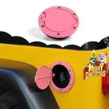 Fuel Tank Door Gas Cap Cover Trim Pink For 1997-06 Jeep Wrangler TJ Accessories
