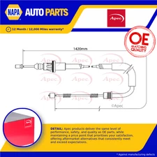 Handbrake Cable fits RENAULT MASTER Mk2 2.8D Rear 98 to 01 Hand Brake Parking