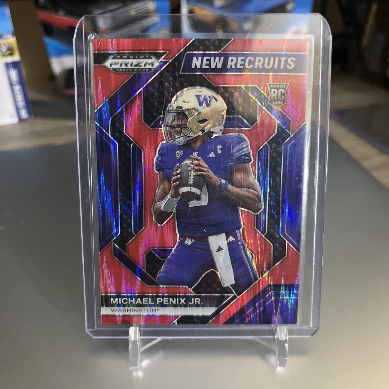 Michael Penix Panini Prizm Draft Picks New Recruits #NRMPJ Red Flash