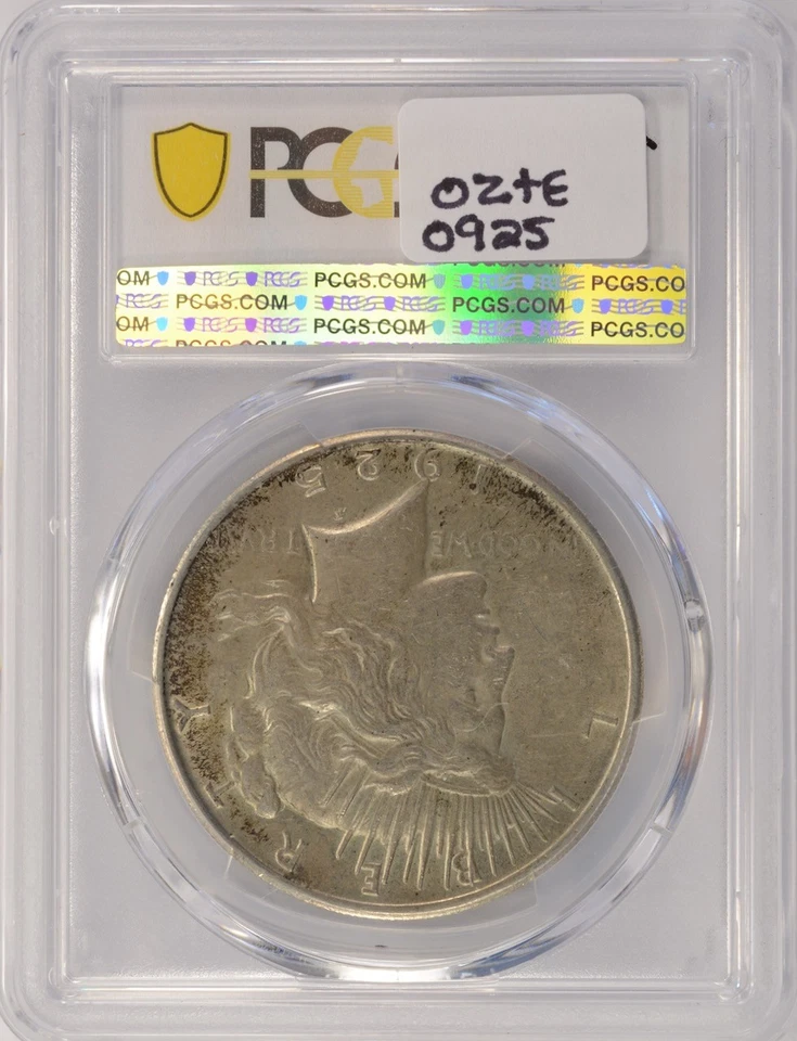 1925 $1 dólar da paz laminação descascante reversa PCGS AU55 - Imagem 4 de 4