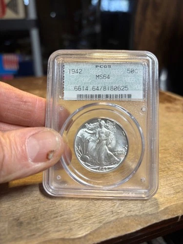 1942 Silver Walking Liberty Half Dollar 50C PCGS OGH MS64