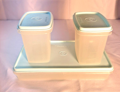 Tupperware Clear Bacon-Deli Keeper 794-5 & And 2 Shelf Savers-Mint Lids Read