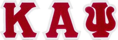 Kappa Alpha Psi Chenille Letters Iron-On Patch Set [Red - 4''T]
