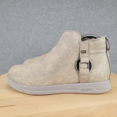 Kuru Tempo Womens Size 6.5 Gray Classic Outdoor Leather Zip Ankle Boots