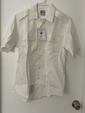 US Military Army White Dress Shirt Short Sleeve 16.5 R Garrison Collection NWT