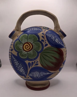 Vtg Mexican Folk Art Pottery 1940-50s Pitcher 11.5"H X 9.5"W - Image 1 of 4