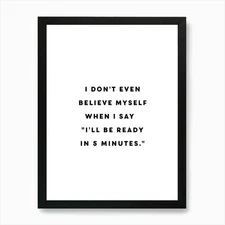 Funny & Relatable Quote Print: Rea Framed Wall Art Poster Canvas Print Picture"