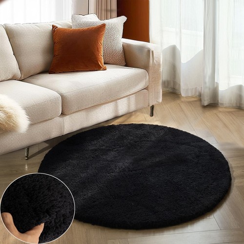 Solid Shag Rug Furry Cozy Fluffy Area Rugs Soft Carpet for Bedroom Living Room - Picture 9 of 48