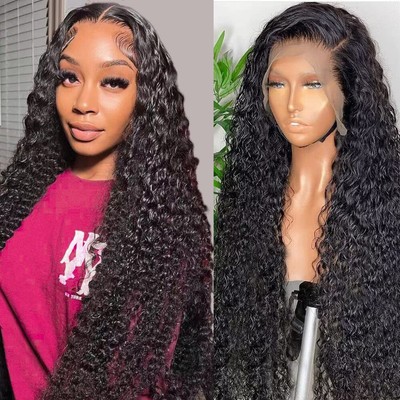 Kinky Curly Lace Front Wig Human Hair 13×4 Lace Frontal Wigs  display picture 1