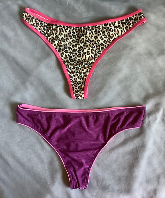 X2 Thongs Peacocks Light Purple /Pink Trim +Matalan Animal Print Sz 6/8 - BNWOT
