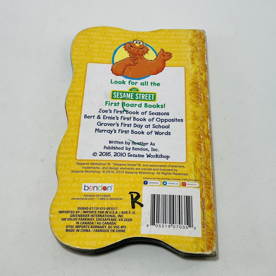 Sesame Street Murray First Book Words Board Kindergarten Picture Kid Children - Image 2 of 4