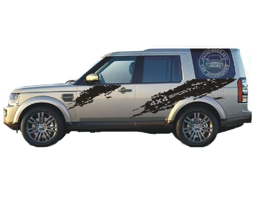 Graphics Mud Splash Stripe Car Sticker For Land Rover Discovery 4 Side Decals - Picture 2 of 6