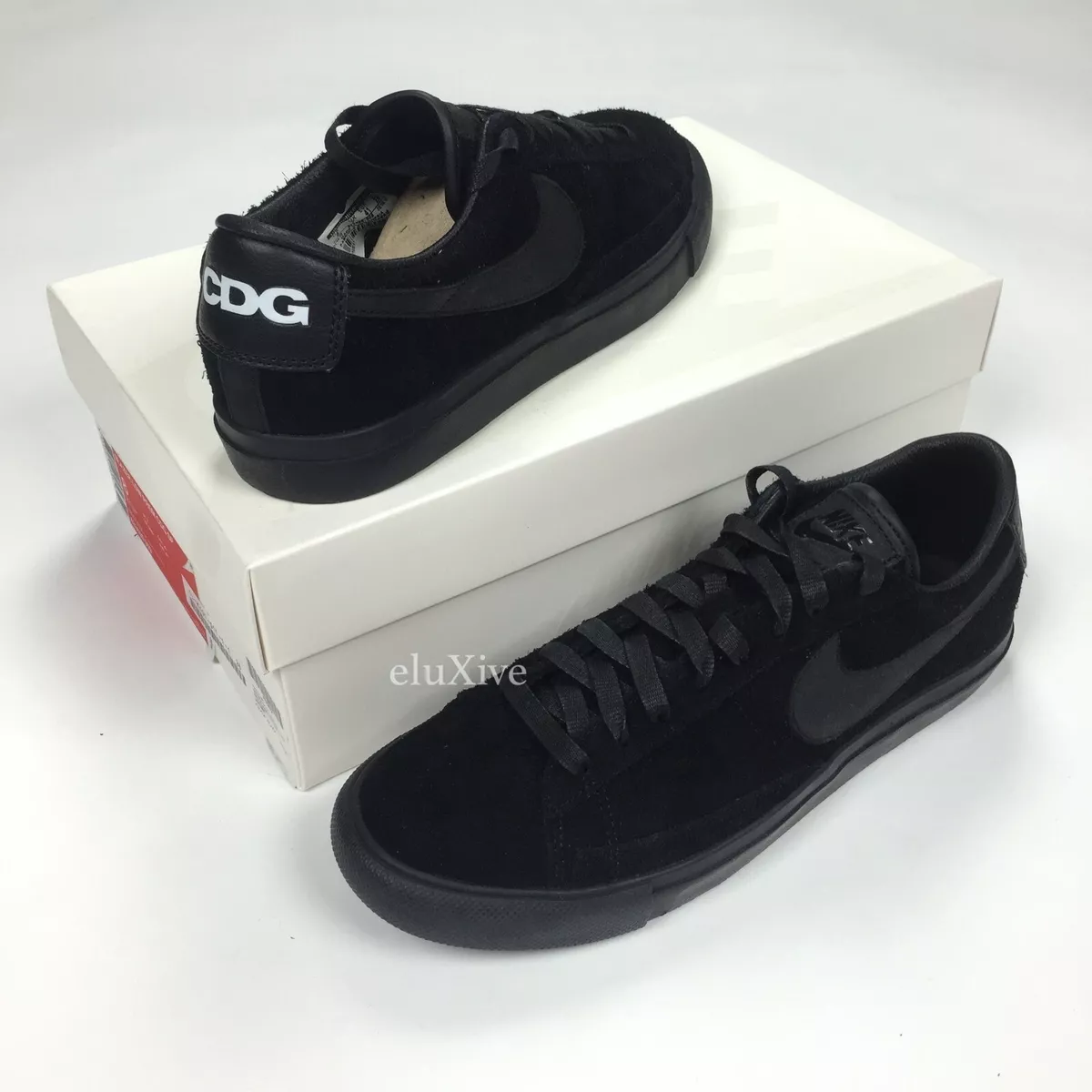 NWT Comme des Garcons Nike Blazer Low Prem CDG SP Black Suede 11.5