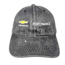 Chevrolet Performance Strapback Hat Gray OSFM Adjustable Outdoor Cap Platinum