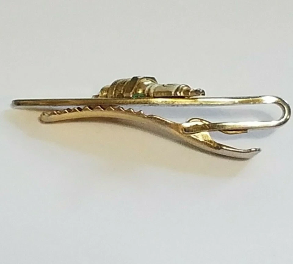 Vtg 1960's Speidel Autolite Spark Plug Gold Plate Tie Bar Clip USA Collectable Foto 3 de 4