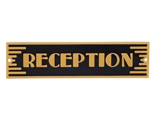 Plastic Reception Business Art Deco Style Sign Office Door Décor Wall Plaque 