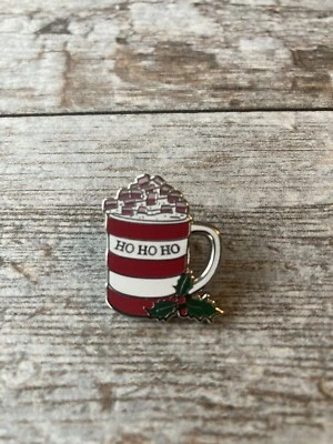 CORNISHWARE/T. G. GREEN Cornishware Red Christmas Mug Hard Enamel Pin - Ho Ho Ho